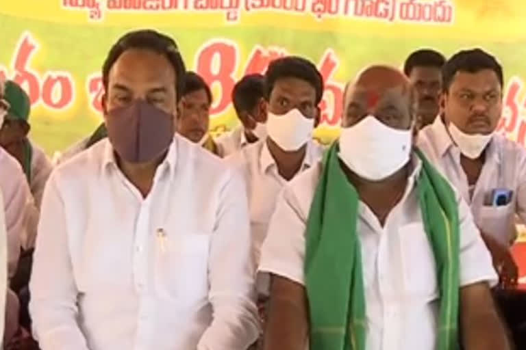 MLA Jogu Ramanna participating in the Tribal Meeting