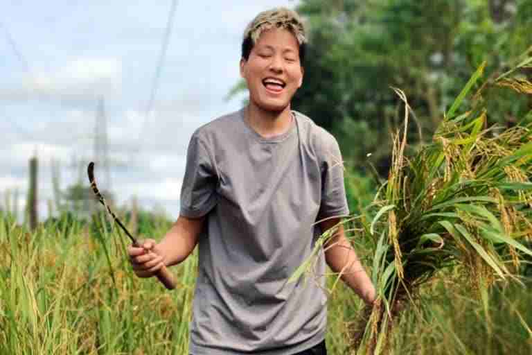 India football forward Anju Tamang enjoys working in agriculture field