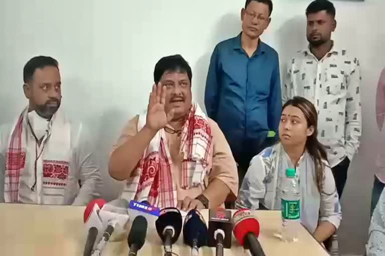 MLA Rakibul Hussain press meet in Amguri