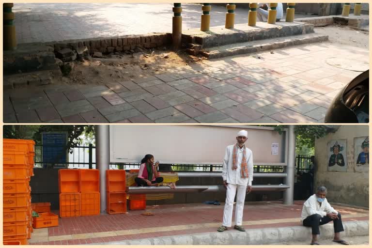 Bus shelter problem in Nangal Raya