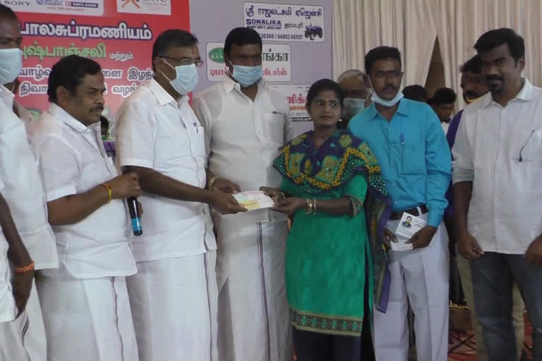 Minister K.P. Anbalagan provided financial assistance to Dharmapuri stage artists