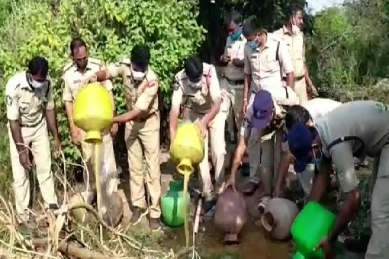 SEB officers destroyed three thousand litters jaggery