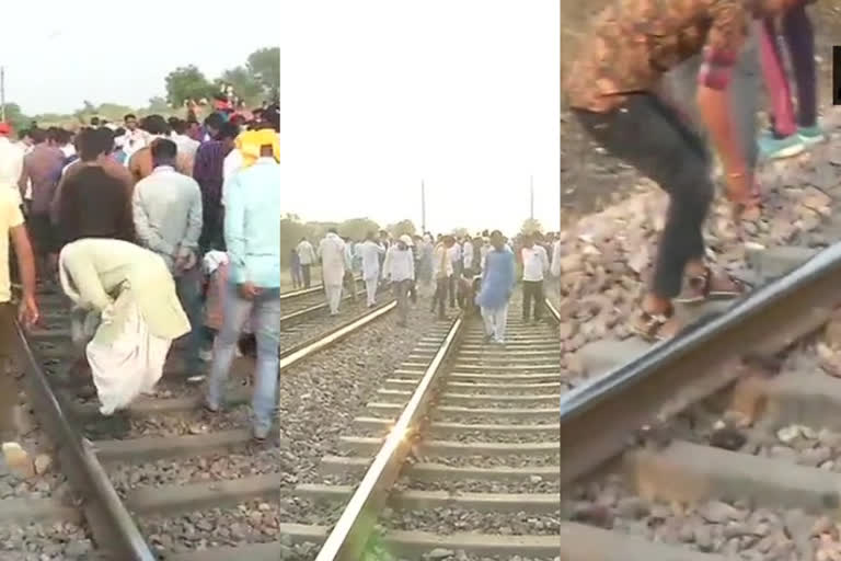 Gurjar community block railway tracks over pending reservation demands