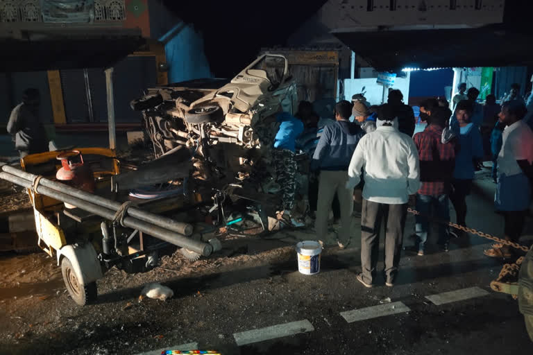 road accident at adivemula in suryapeta district