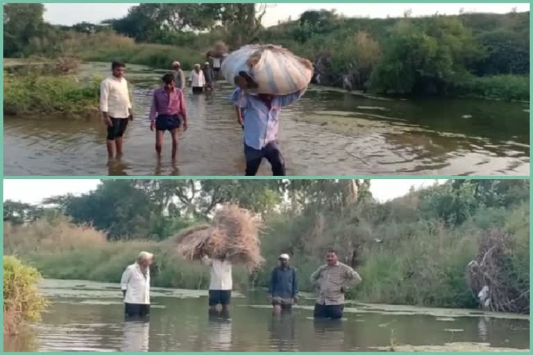 જેતપુર તાલુકા જેતલસર ગામના ખેડૂતોને છેલ્લાં 7 મહિનાથી પોતાના ખેતરે જવામાં મુશ્કેલી