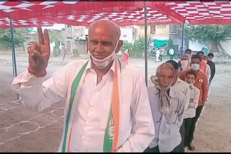 Congress candidate Kamal Singh Patel voted