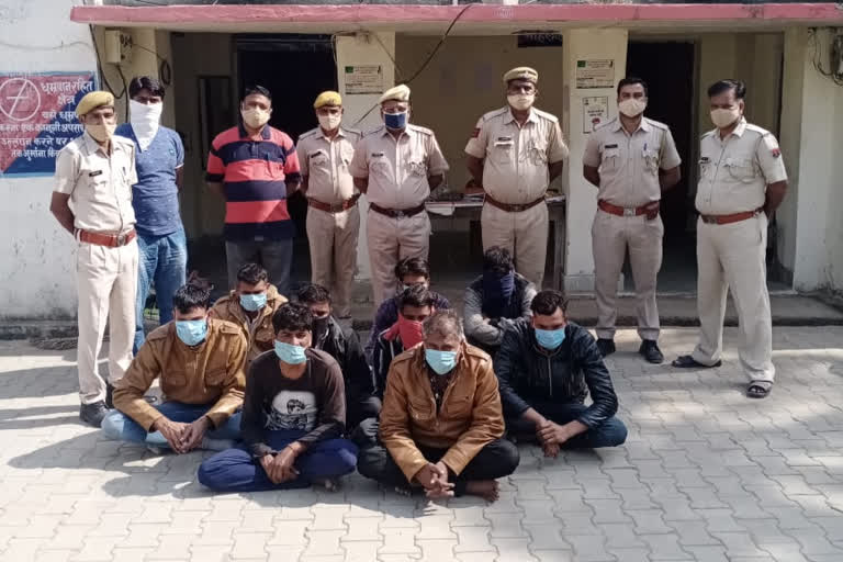 9 people for gambling in jhalawar, jhalawar police, rajasthan news