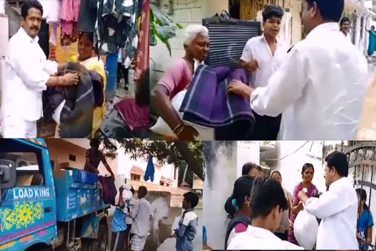 Distribution of KCR ration kits to the poor affected by floods