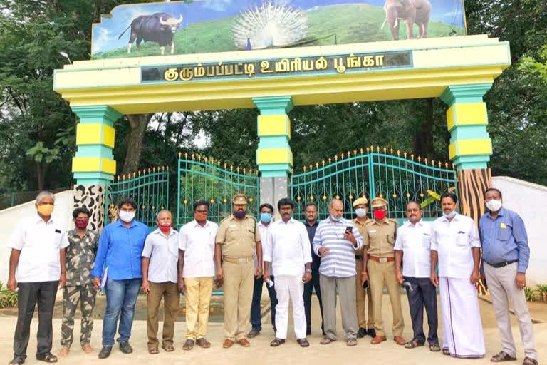 dmk mp parthipan inspect salem kuruvampatti park