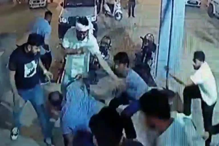 three youths assaulted restaurant owner in kurukshetra footage captured in cctv