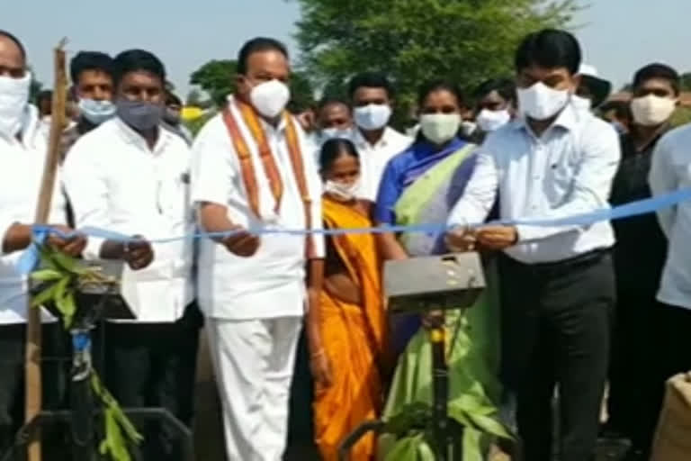 mla kalvakuntla vidyasagar rao inaugurated grain purchase centres in jagtial