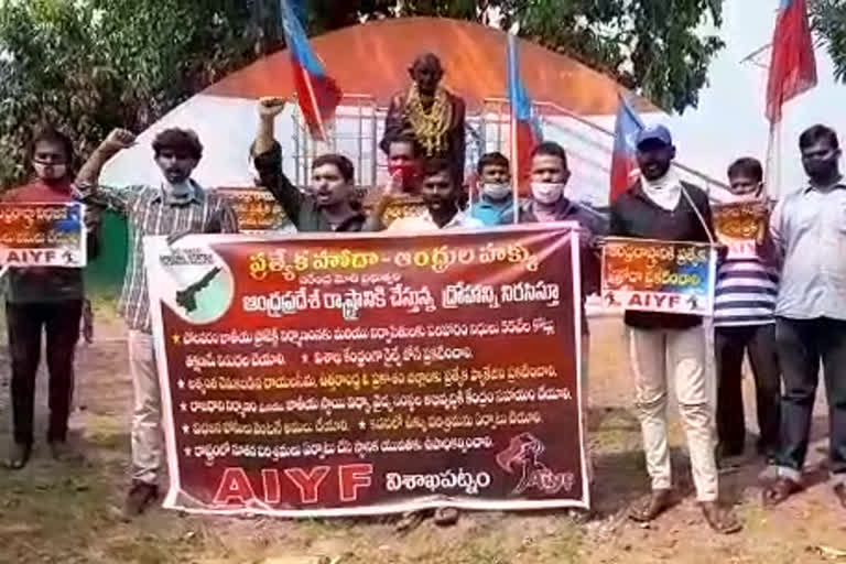 All India Youth Federation protest