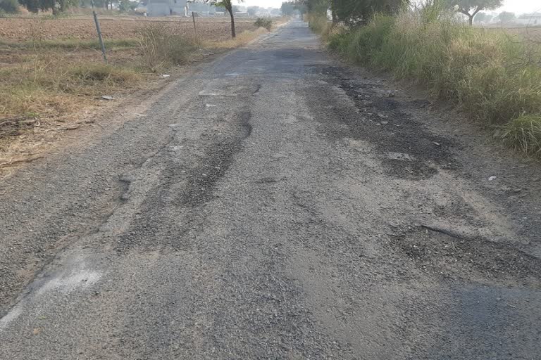 Villagers demanded administration to do road repair in bhiwani