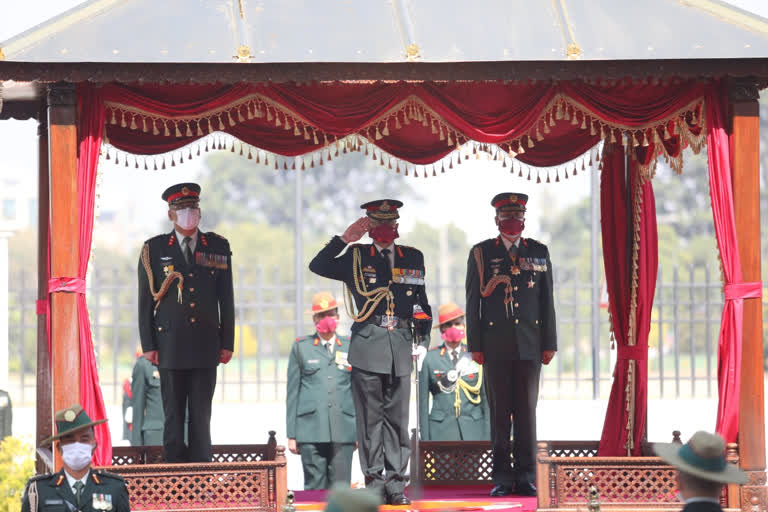 Indian Army Chief warmly welcomed in Nepal