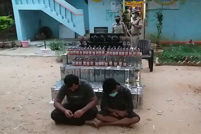 liquor load caught at tamballapalli