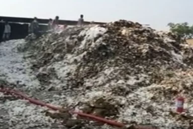 fire accident in cotton industry at adoni in kurnool district