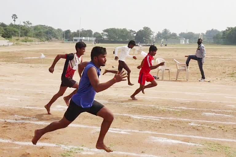 physical education entrance exam started in choutuppal thangedupally mmr college