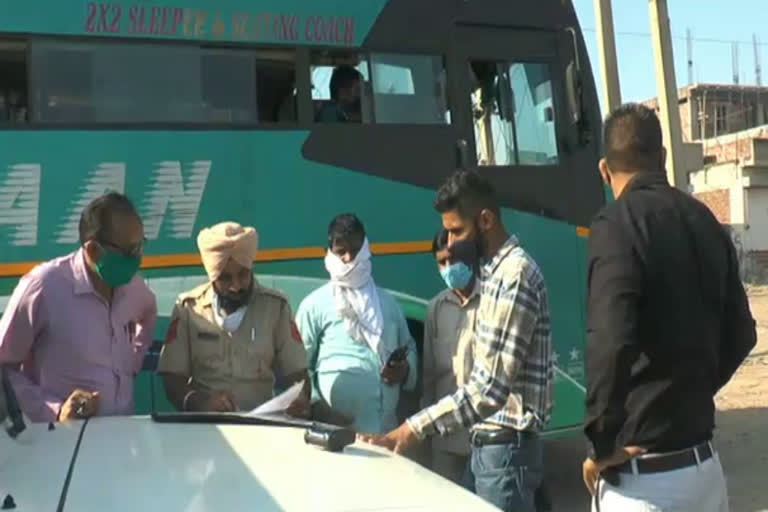 Ambala Transport Department challans UP bus for 51 thousand rupees