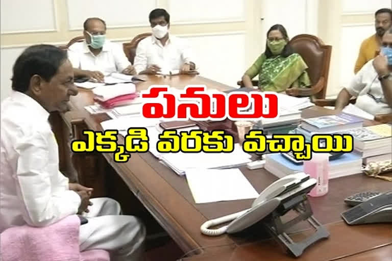 cm kcr review on yadadri temple reconstruction in hyderabad