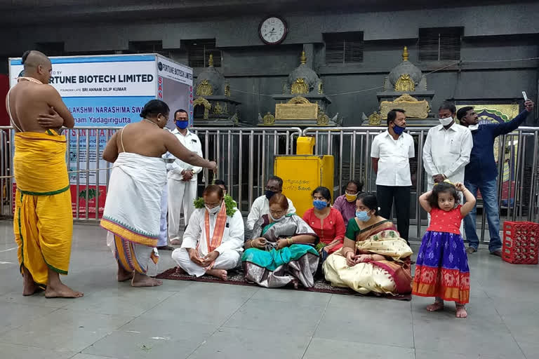 Engineer Chief Family in the presence of Yadadri