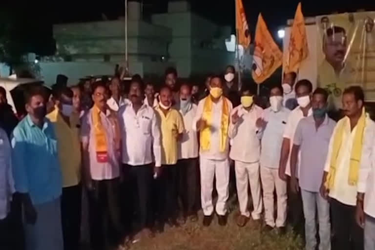 TDP Cadre Protest across the state