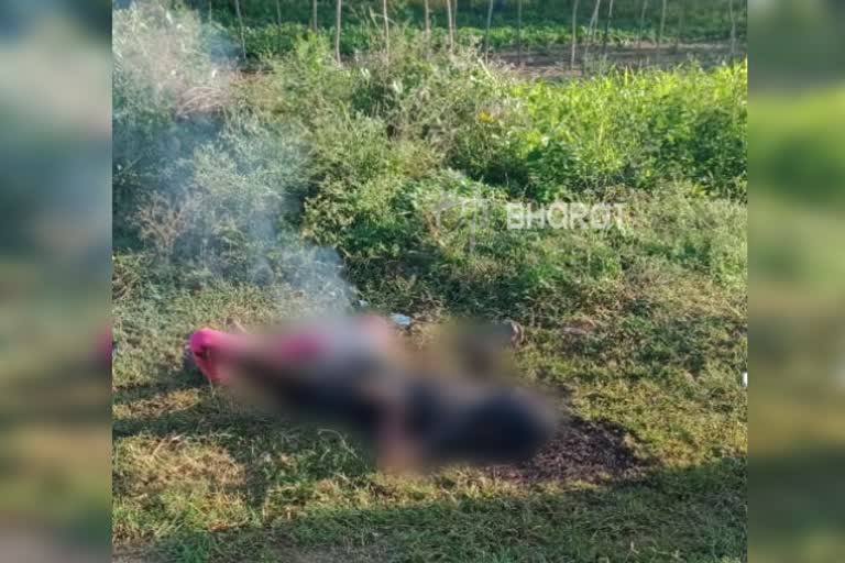 burned dead body fond in mysore