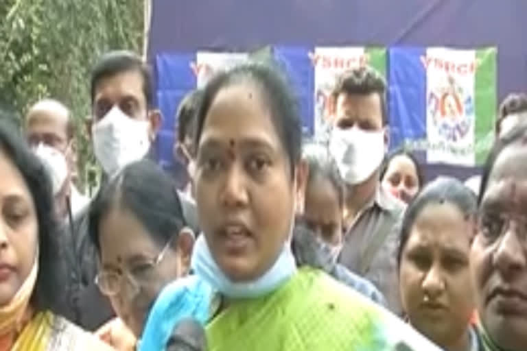 home minister sucherita speaks about women welfare in guntur