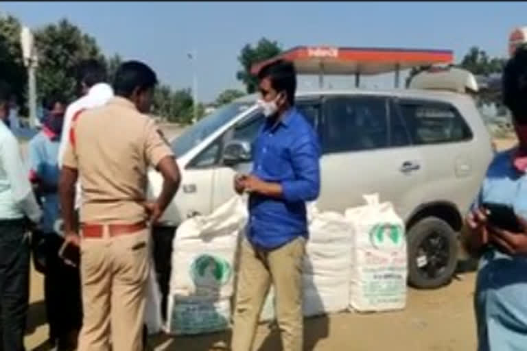 seizure of 120 kgs of cannabis at tanikella in khammam district