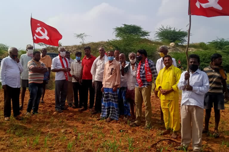 cpm central committee members visit factory allocated lands