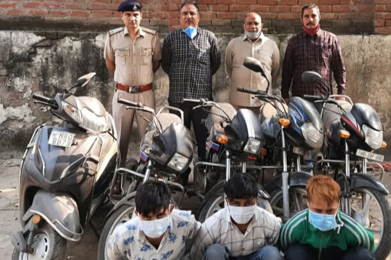 Three bike thieves arrested in karnal