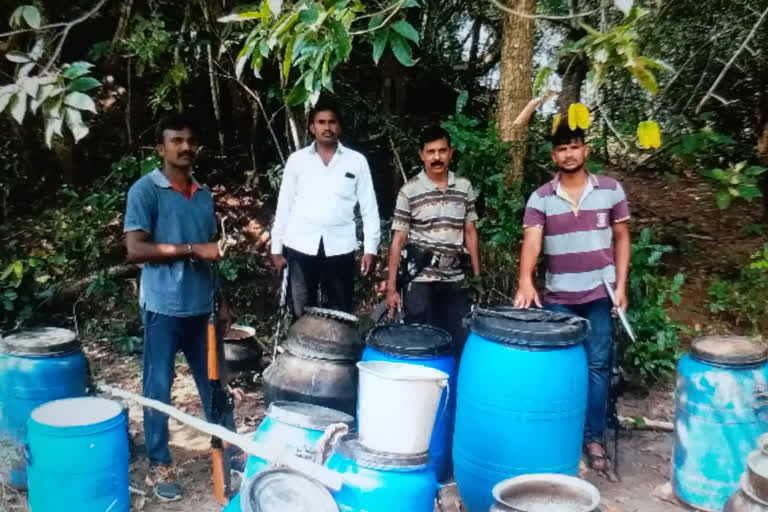 raids on liquor bases in remote forest tribal areas