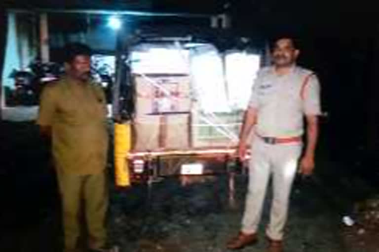 illegal transport of crackers seazed in vishkapatanam