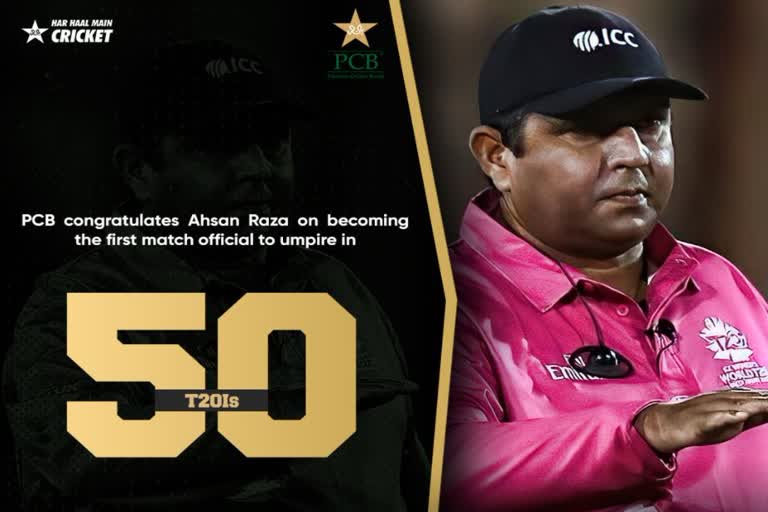 Ahsan Raza is the first umpire to serve in the 50 T20s