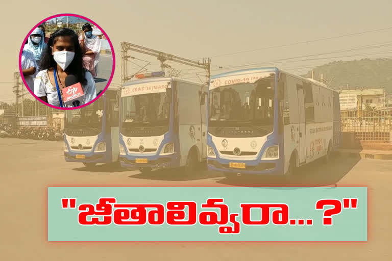 నిర్వహణ లోపంతో మూలన పడ్డ ఐమాస్క్​ బస్సులు