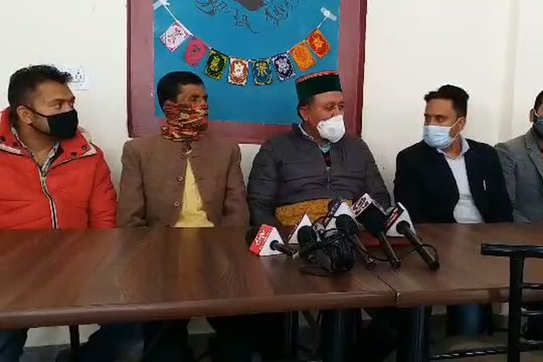 MLA Jagat Singh Negi Press conference in Kinnaur