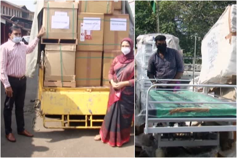 മലപ്പുറം  Malppuram district collector received medical equipment  covid situation in malappuram  ISRO