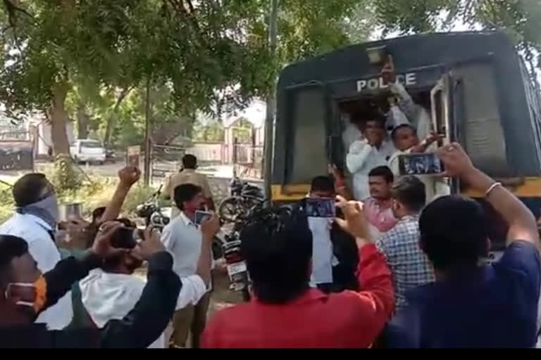 Shevgaon Municipal Council employees strike