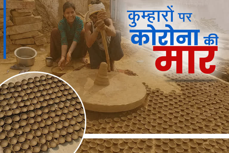 decreased demand of earthen lamp, Diwali 2020