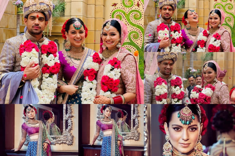 kangana ranaut brother akshat wedding  സഹോദരന്‍റെ വിവാഹത്തില്‍ അതിസുന്ദരിയായി കങ്കണ  കങ്കണ റണൗട്ട് സഹോദരന്‍  കങ്കണ റണൗട്ട് വാര്‍ത്തകള്‍  കങ്കണ റണൗട്ട് സിനിമകള്‍  കങ്കണ റണൗട്ട് ഫോട്ടോകള്‍  kangana ranaut latest news  kangana ranaut brother wedding