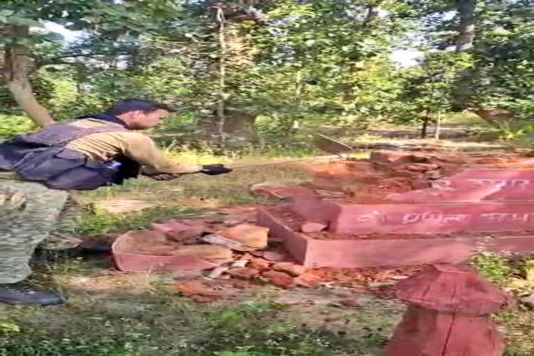 Naxalite martyr memorial demolished