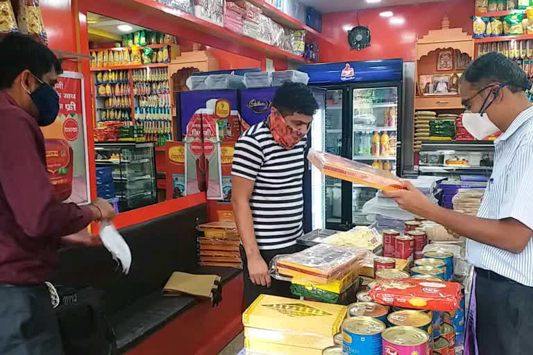 food department taking samples from sweet shops