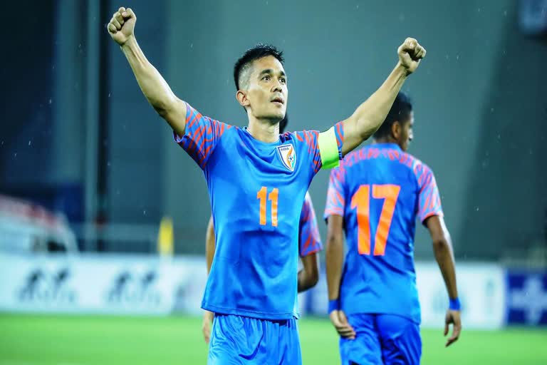 Indian football captain Sunil Chhetri