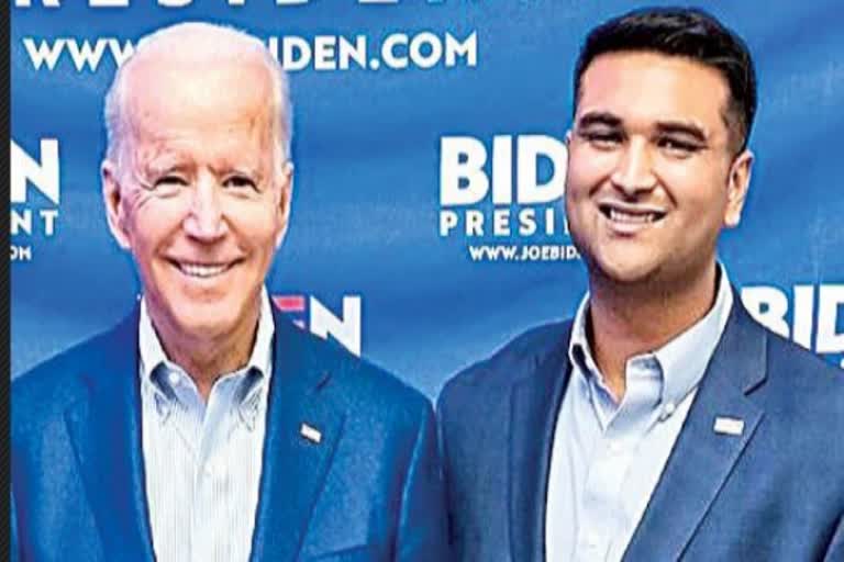 Indian American boy .. wide publicity for Biden