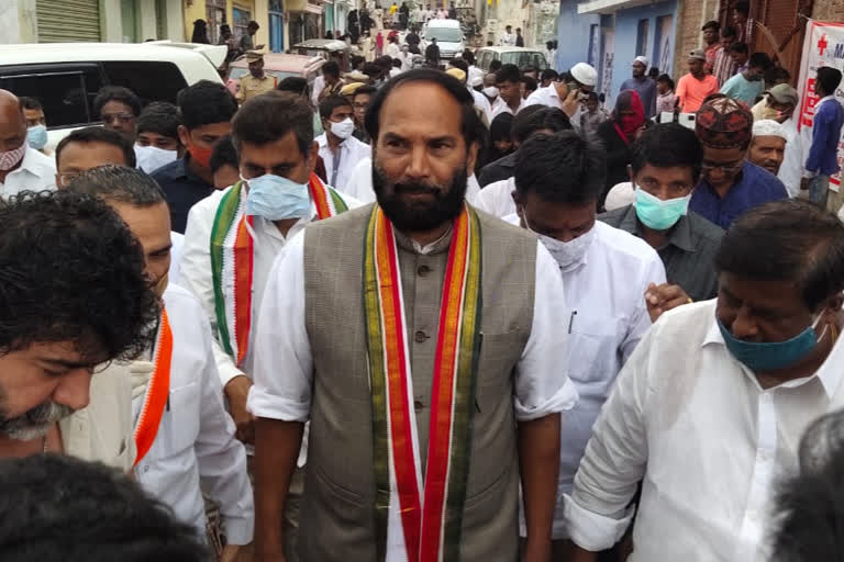 tpcc chief utham kumar reddy inspected flood effected area usman nagar in rangareddy district