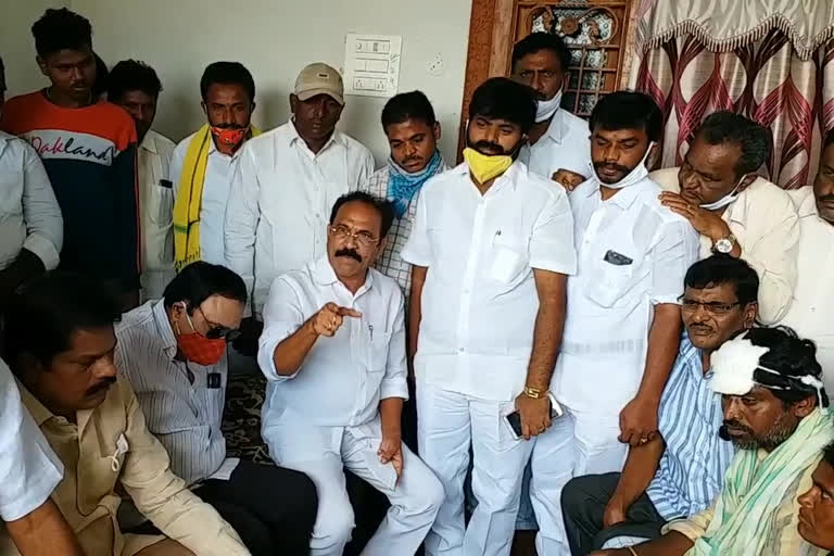 tdp leaders visits suicide attempted farmer