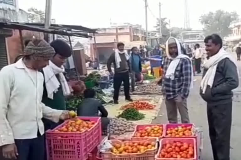 Vegetable market on the road