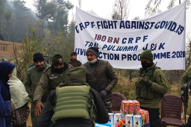 CRPF Distributed Food kits among needy in Tral