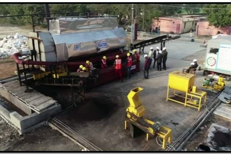 Compost waste treatment plant