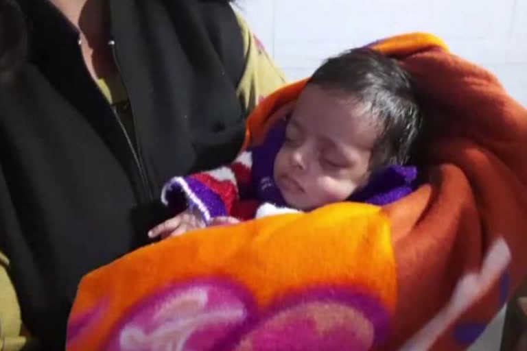 two months old baby girl found outside orphanage in palwal