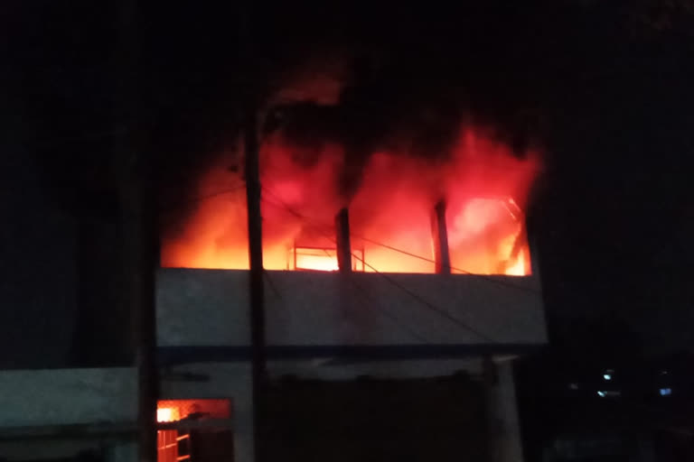 fire in motor parts warehouse in Hazaribag